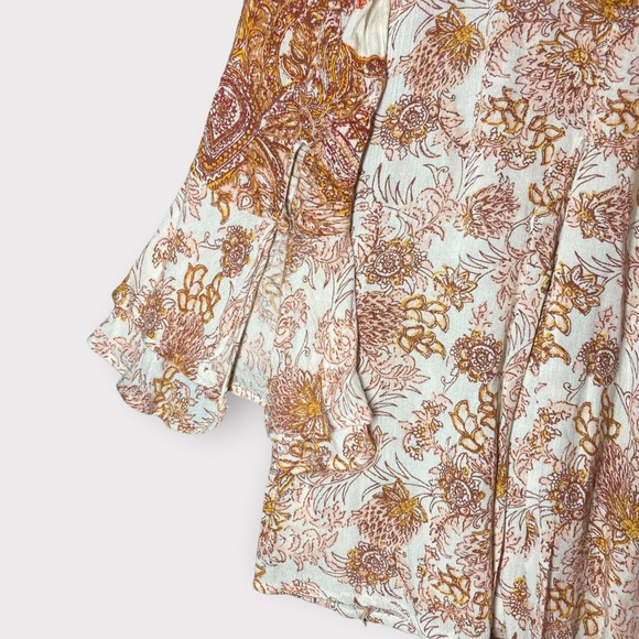 Free People Lady Luck Printed Tunic Size Small Bohemian Mini Dress - Picture 8 of 16